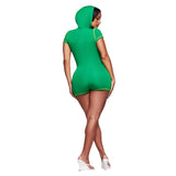 BLARE SHORT SLEEVE ROMPER - GREEN 5